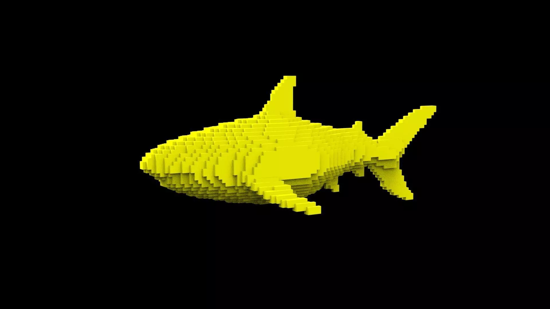 Megalodon voxel 3D print model