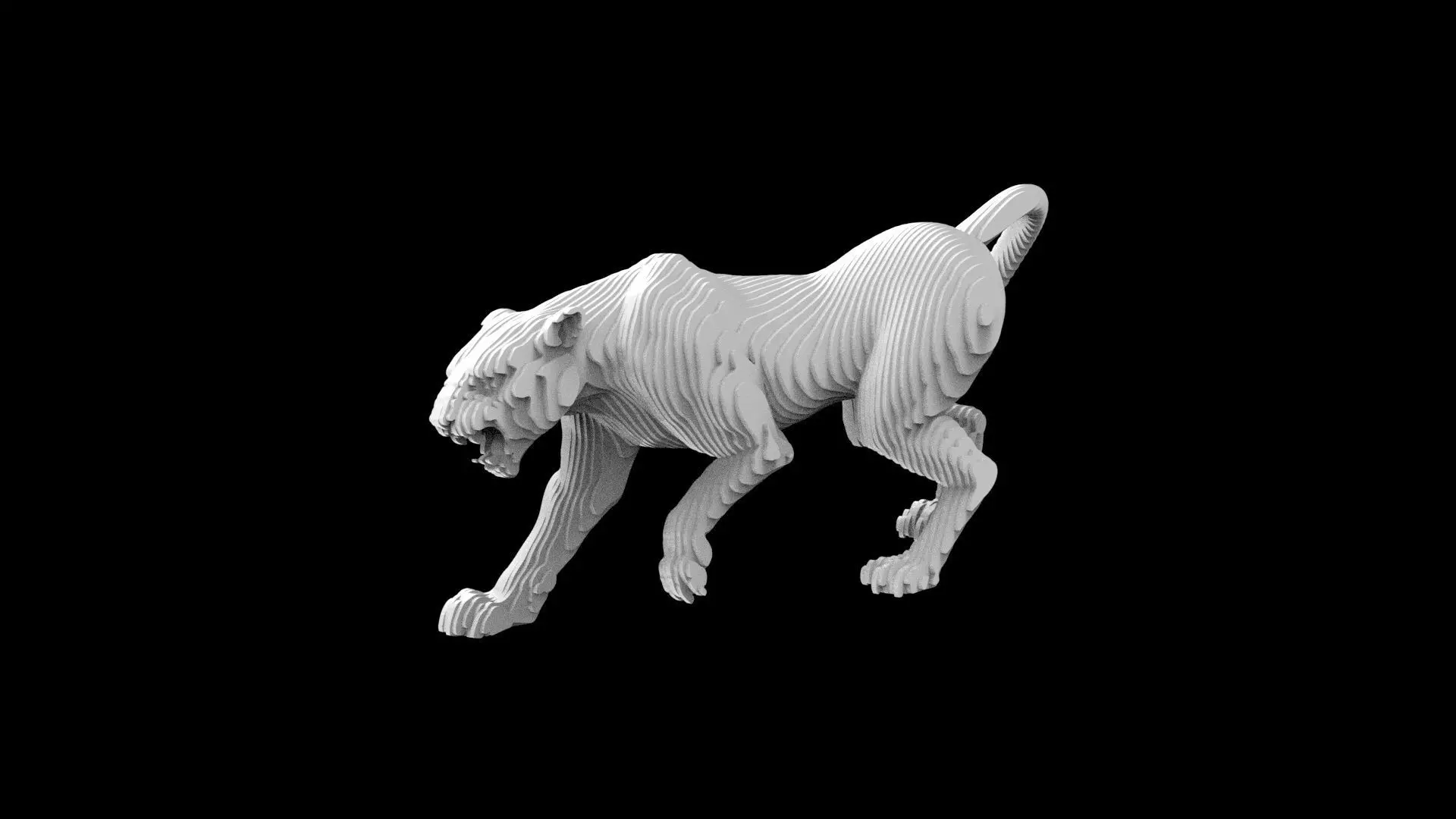Panther Slice Form - parametric - multiLayer 3D print model_0