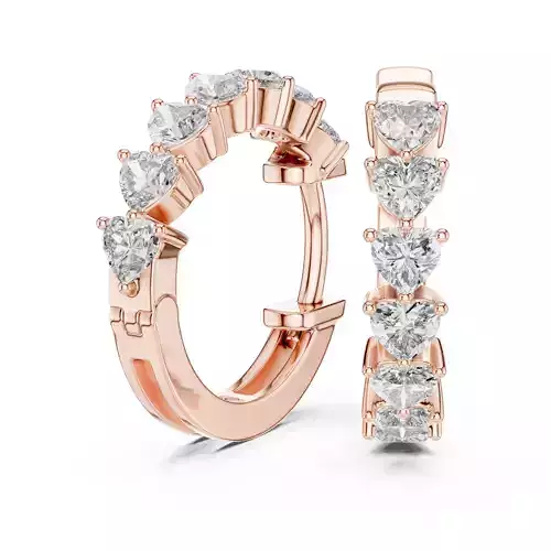 Diamond Hoops Earrings 3dm stl renders animation videos details