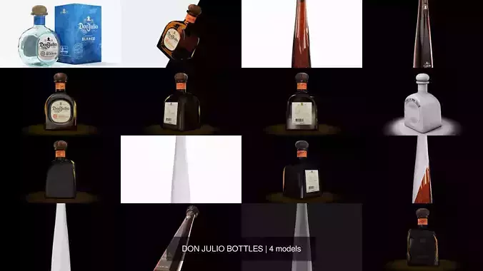 DON JULIO BOTTLES 3D Model Collection