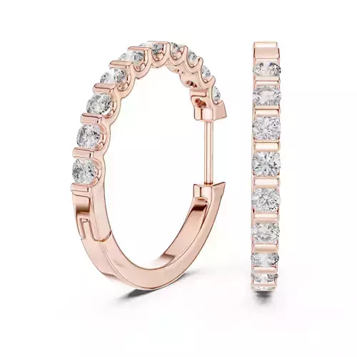 Diamond Hoops Earrings 3dm stl renders animation videos details