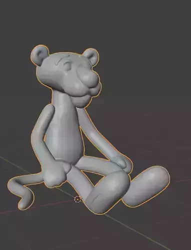 Cartoon panther sitting 