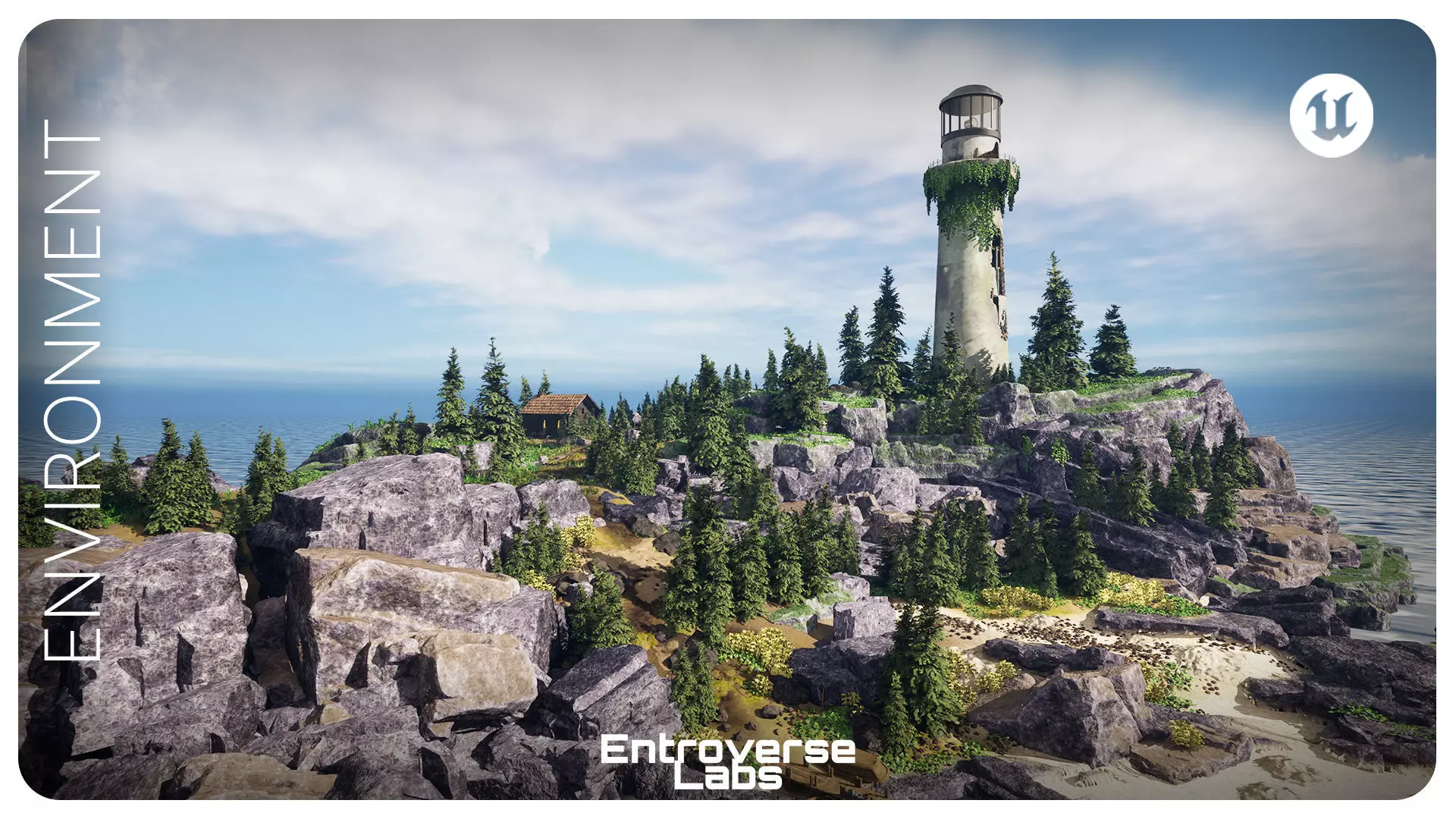 Abandoned Lighthouse Island - Unreal Engine  Low-poly 3D model_5