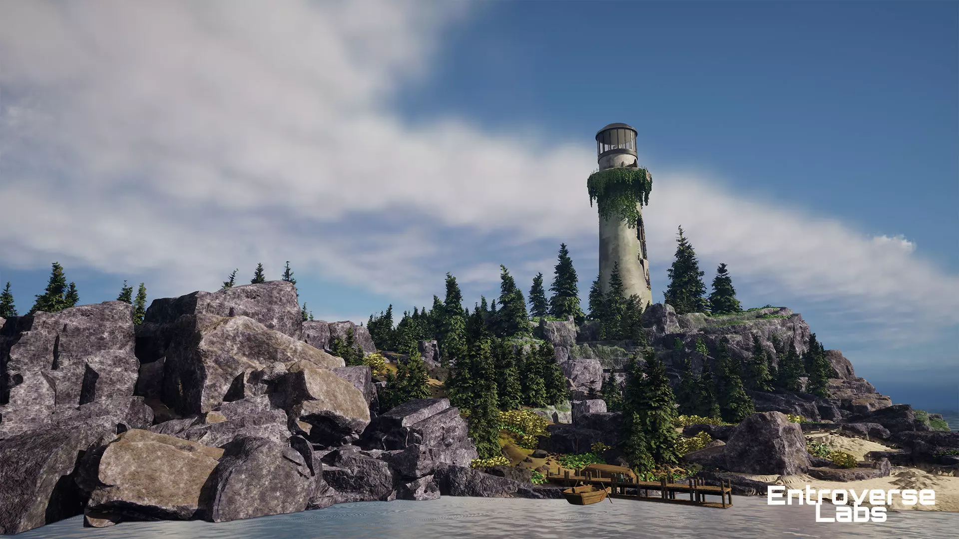 Abandoned Lighthouse Island - Unreal Engine  Low-poly 3D model_0