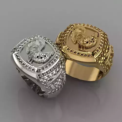 anillo tipo gallo  3D print model