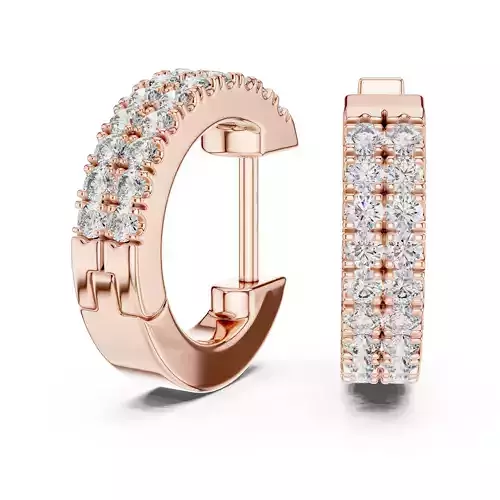 Diamond Hoops Earrings 3dm stl renders animation videos details  3D print model