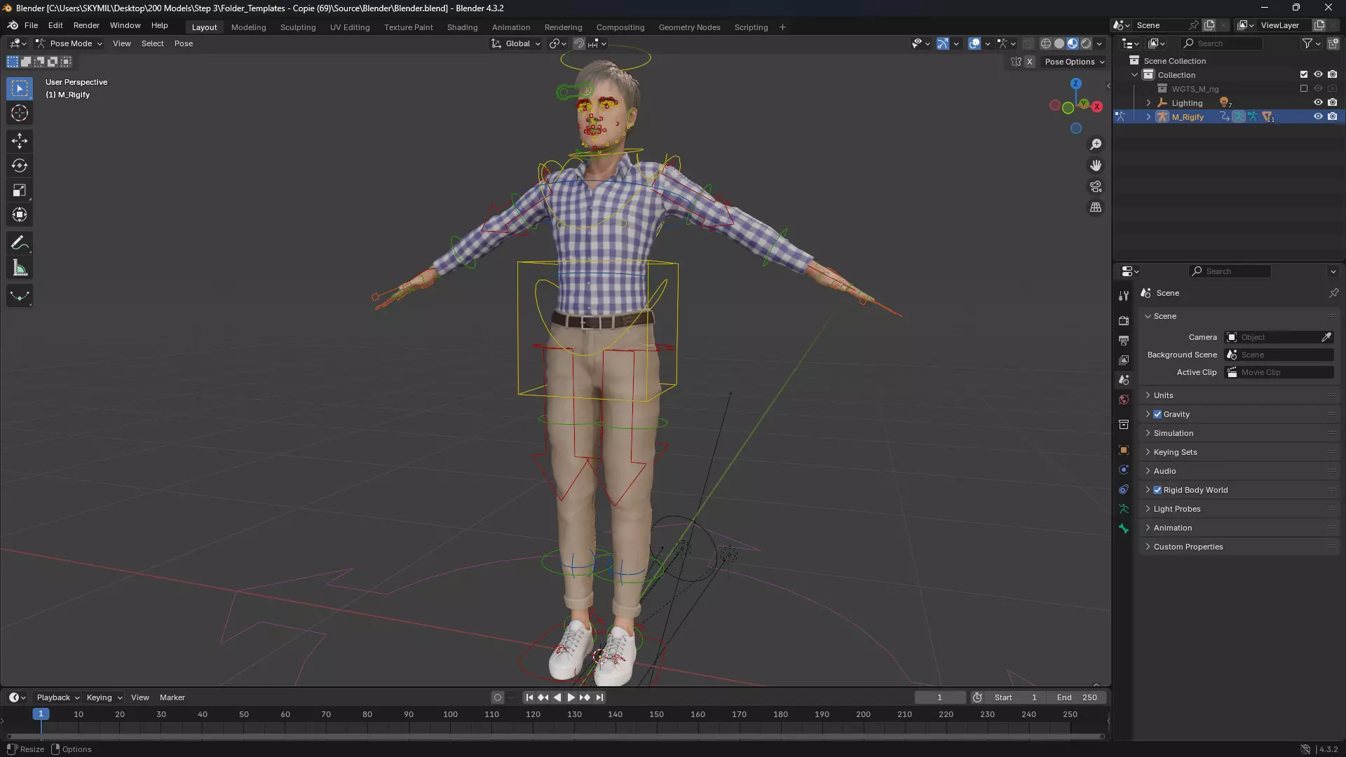 Young Thoughtful 3D Male Character Rigged Low-poly 3D model_13