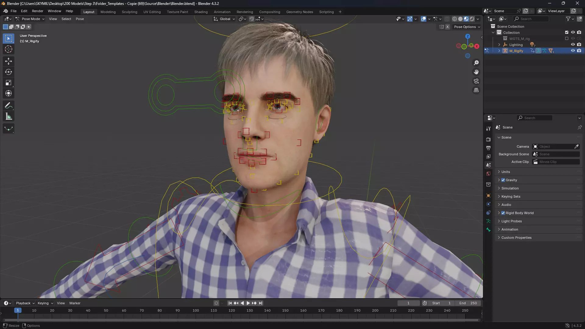 Young Thoughtful 3D Male Character Rigged Low-poly 3D model_12