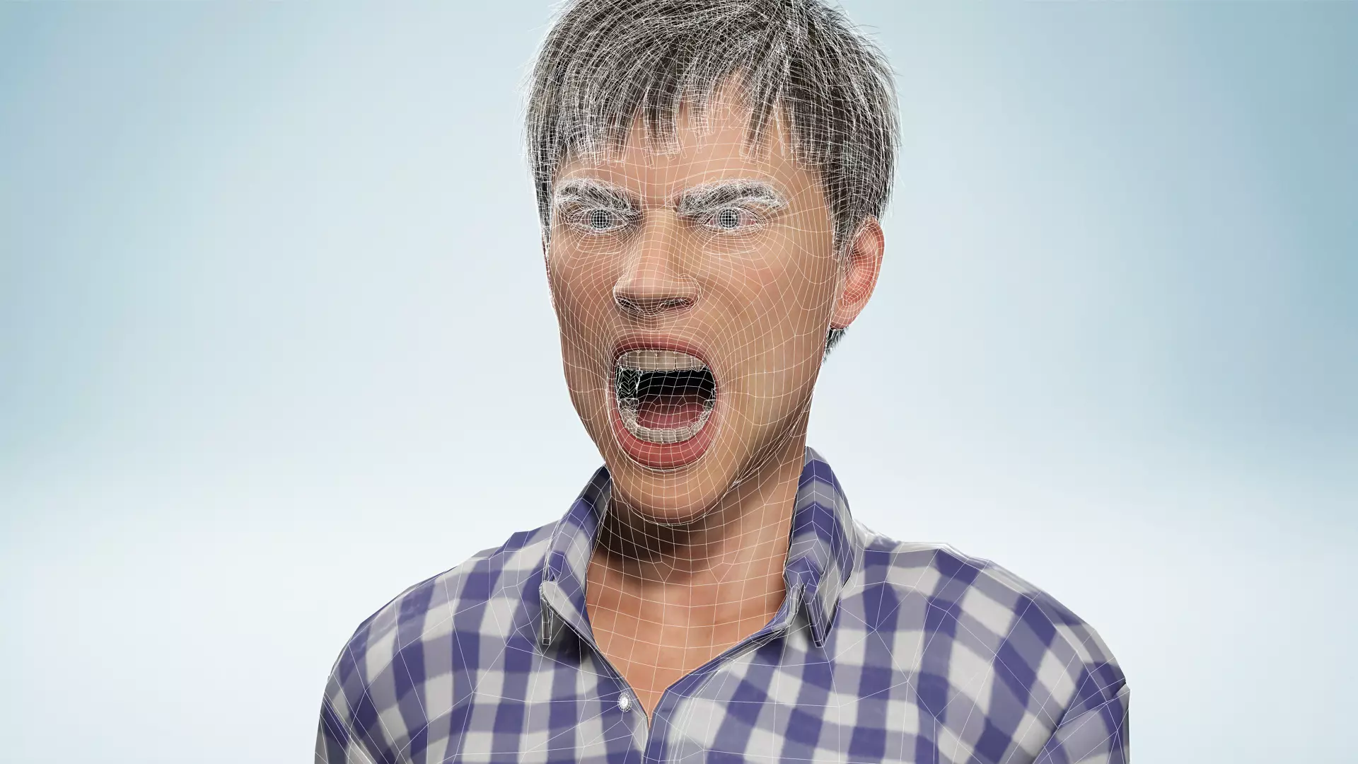 Young Thoughtful 3D Male Character Rigged Low-poly 3D model_26