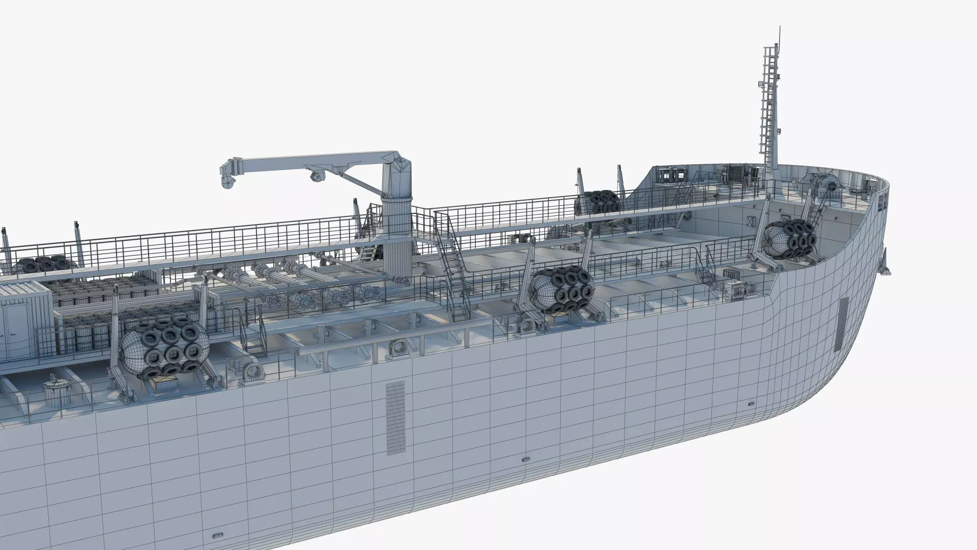 Bunker Tanker Vessel Detailed 3D Model 3D model_16