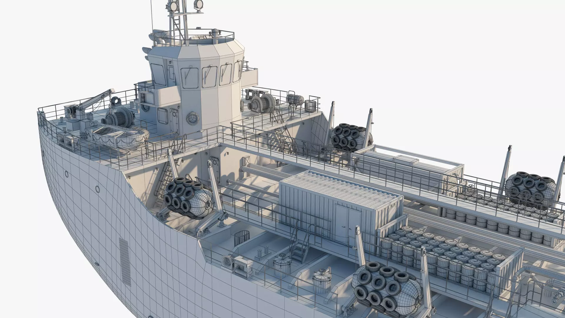 Bunker Tanker Vessel Detailed 3D Model 3D model_17