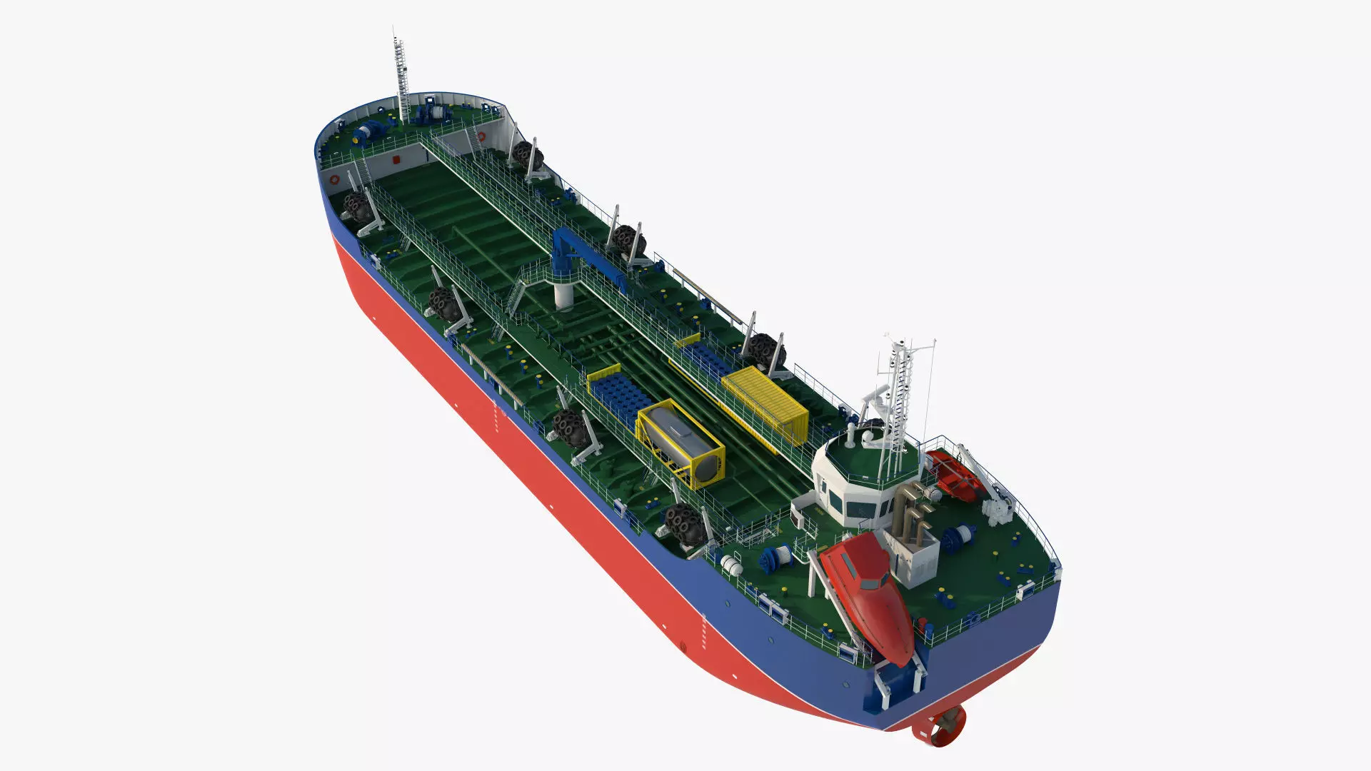 Bunker Tanker Vessel Detailed 3D Model 3D model_4