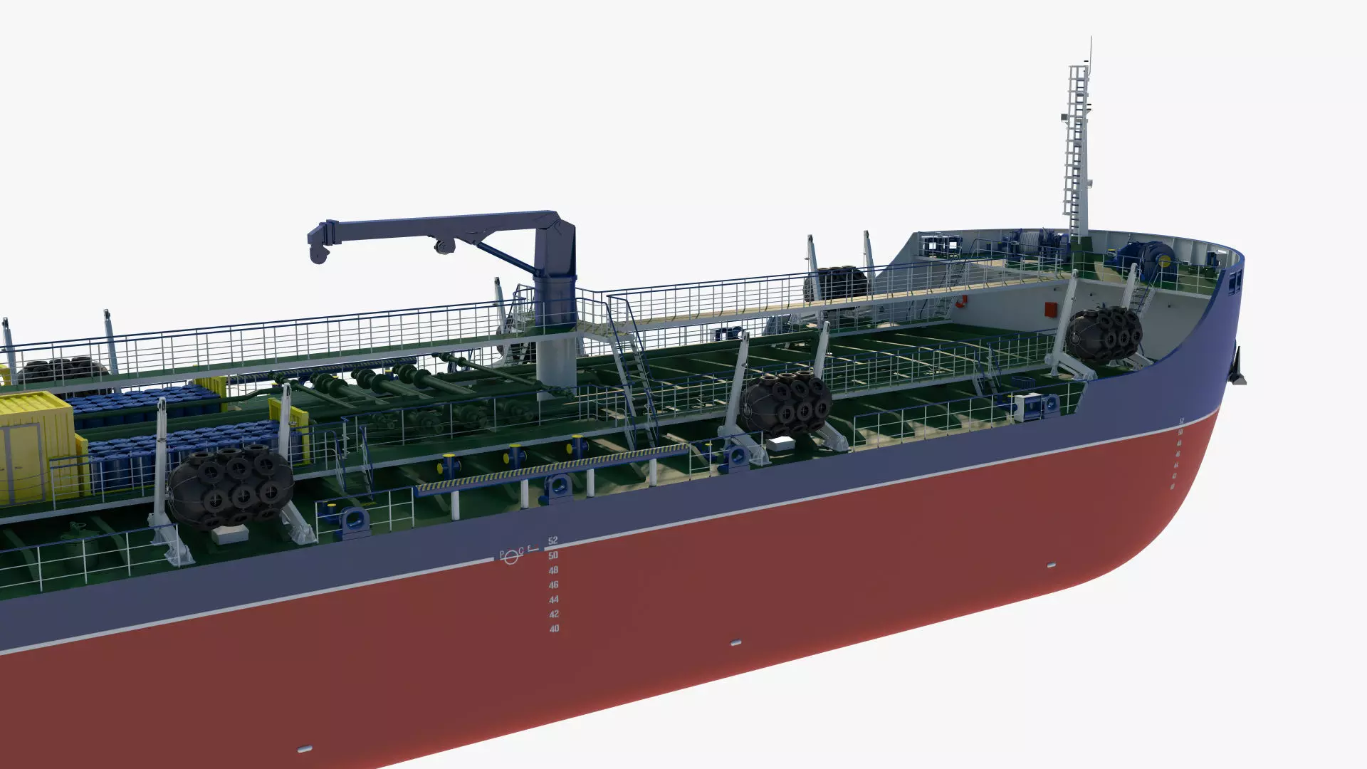 Bunker Tanker Vessel Detailed 3D Model 3D model_7