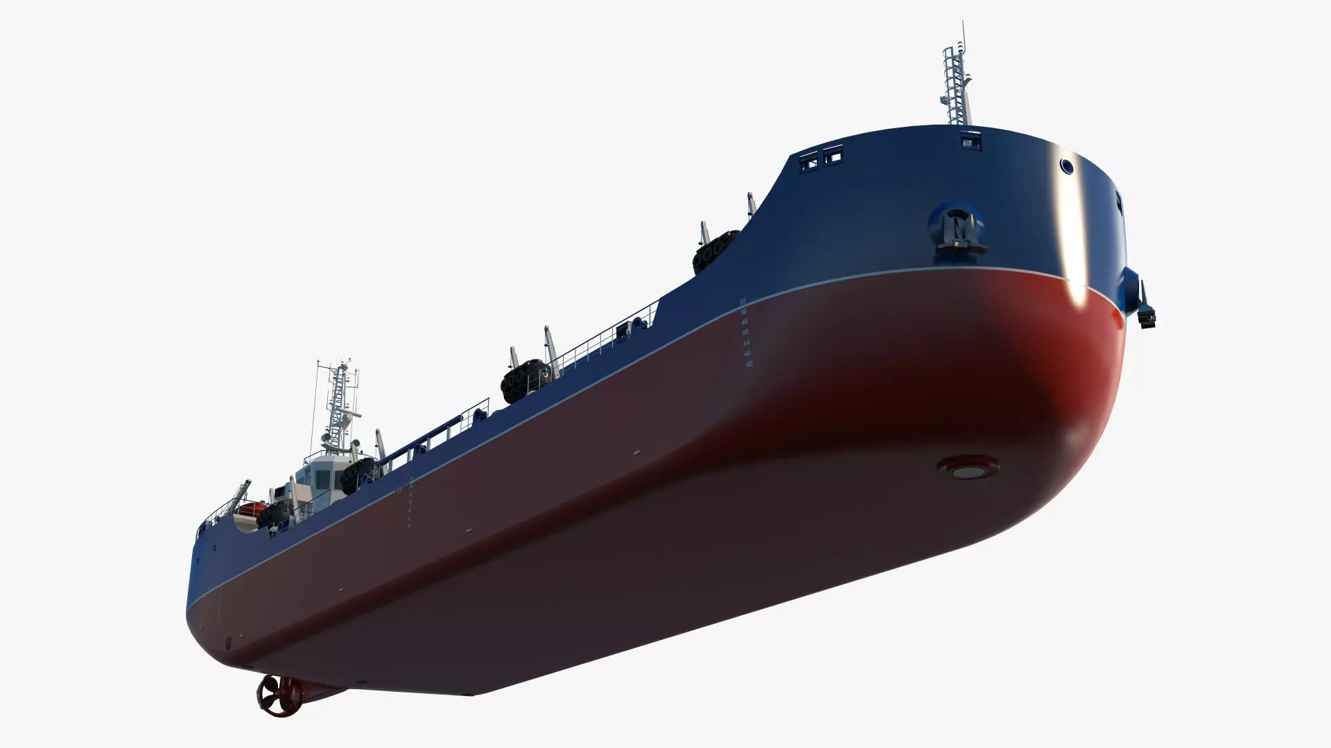 Bunker Tanker Vessel Detailed 3D Model 3D model_6