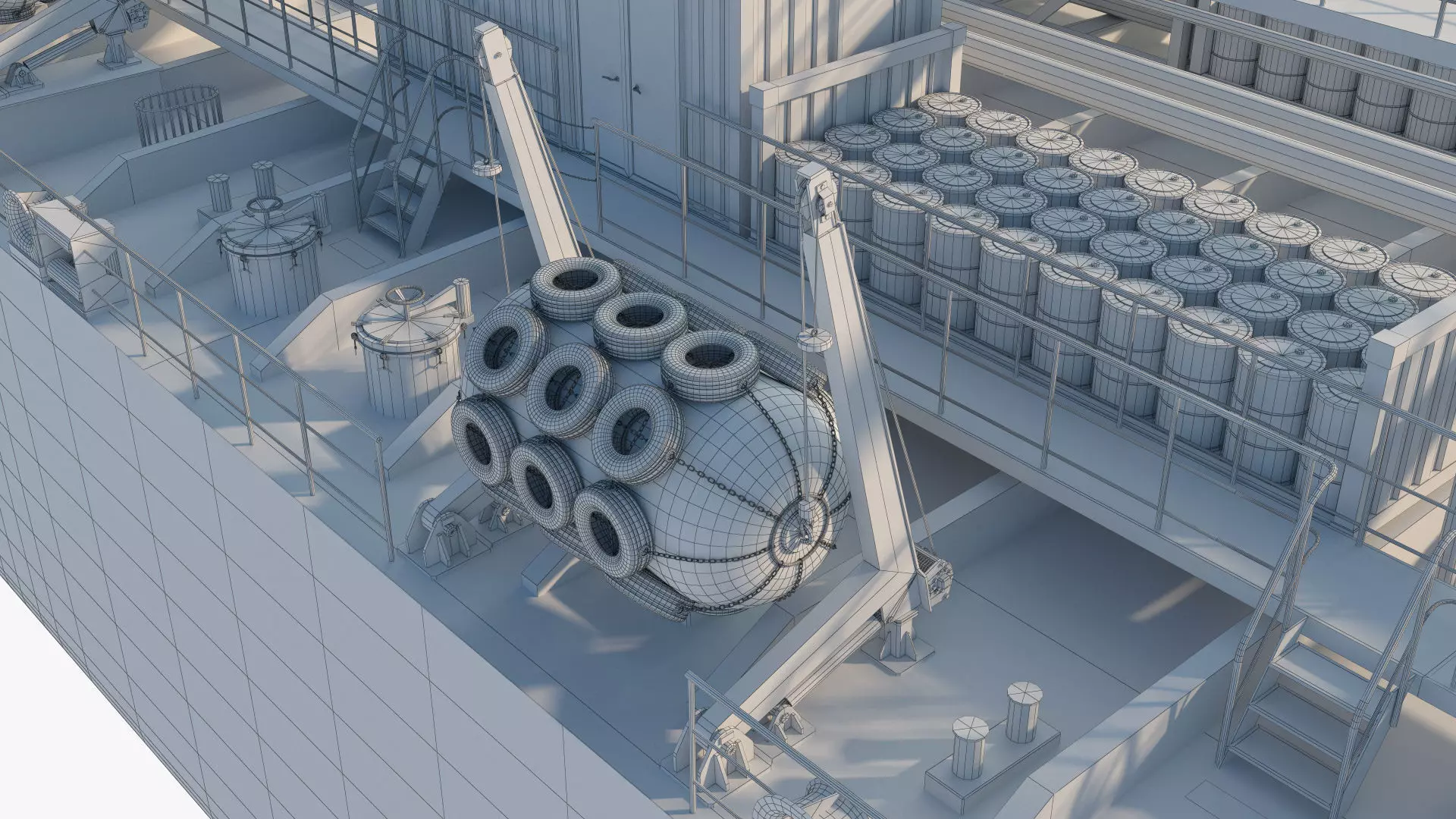 Bunker Tanker Vessel Detailed 3D Model 3D model_20