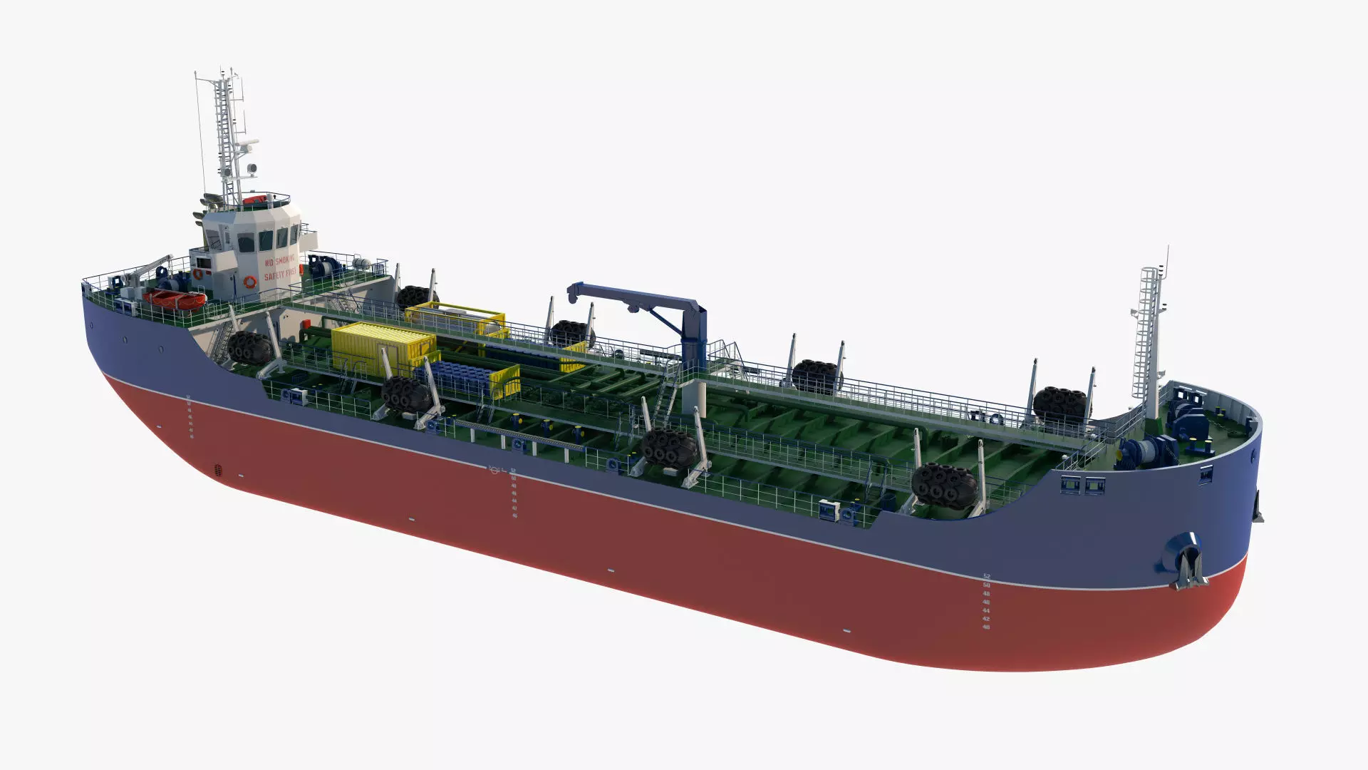 Bunker Tanker Vessel Detailed 3D Model 3D model_1