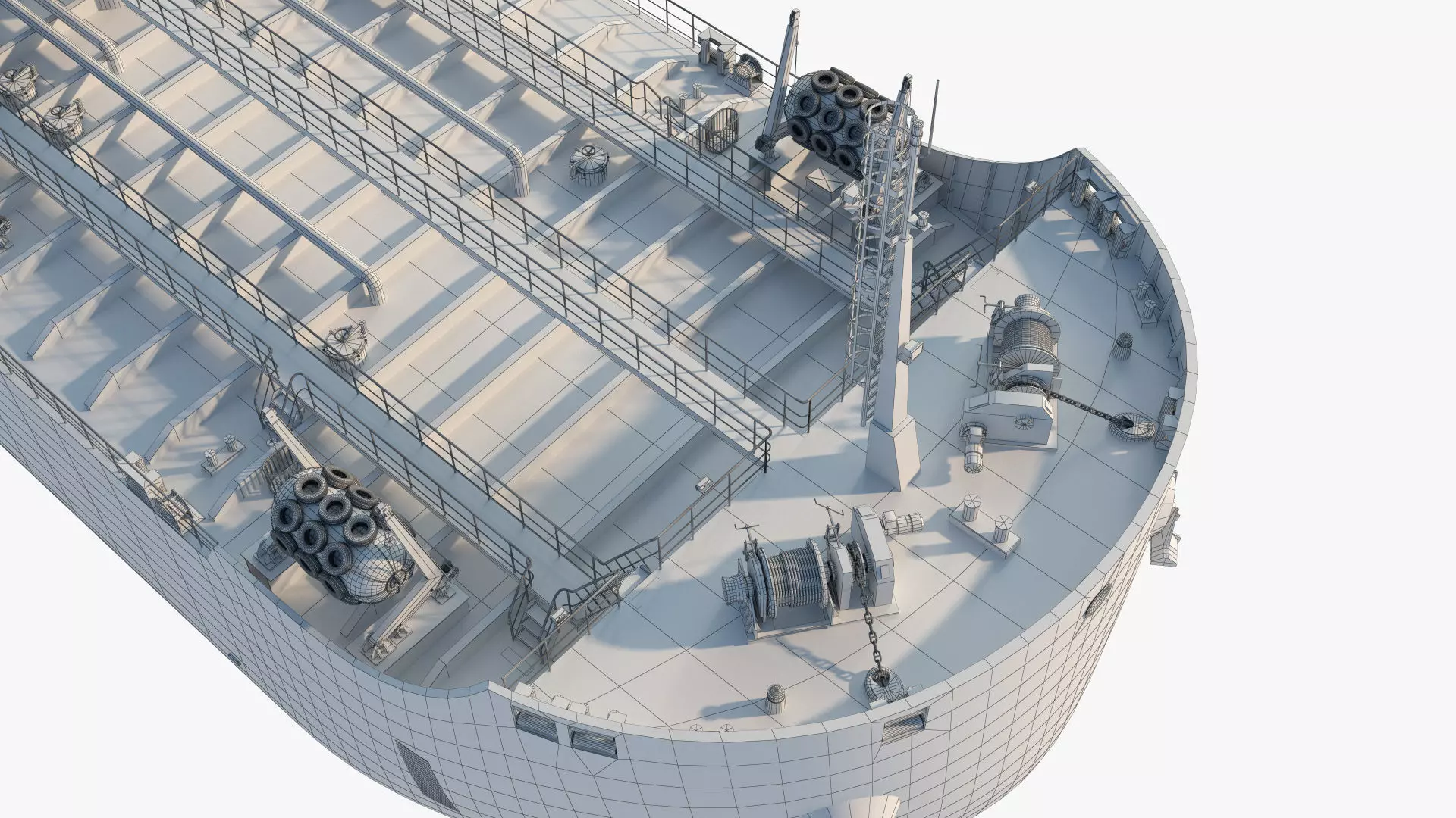 Bunker Tanker Vessel Detailed 3D Model 3D model_19