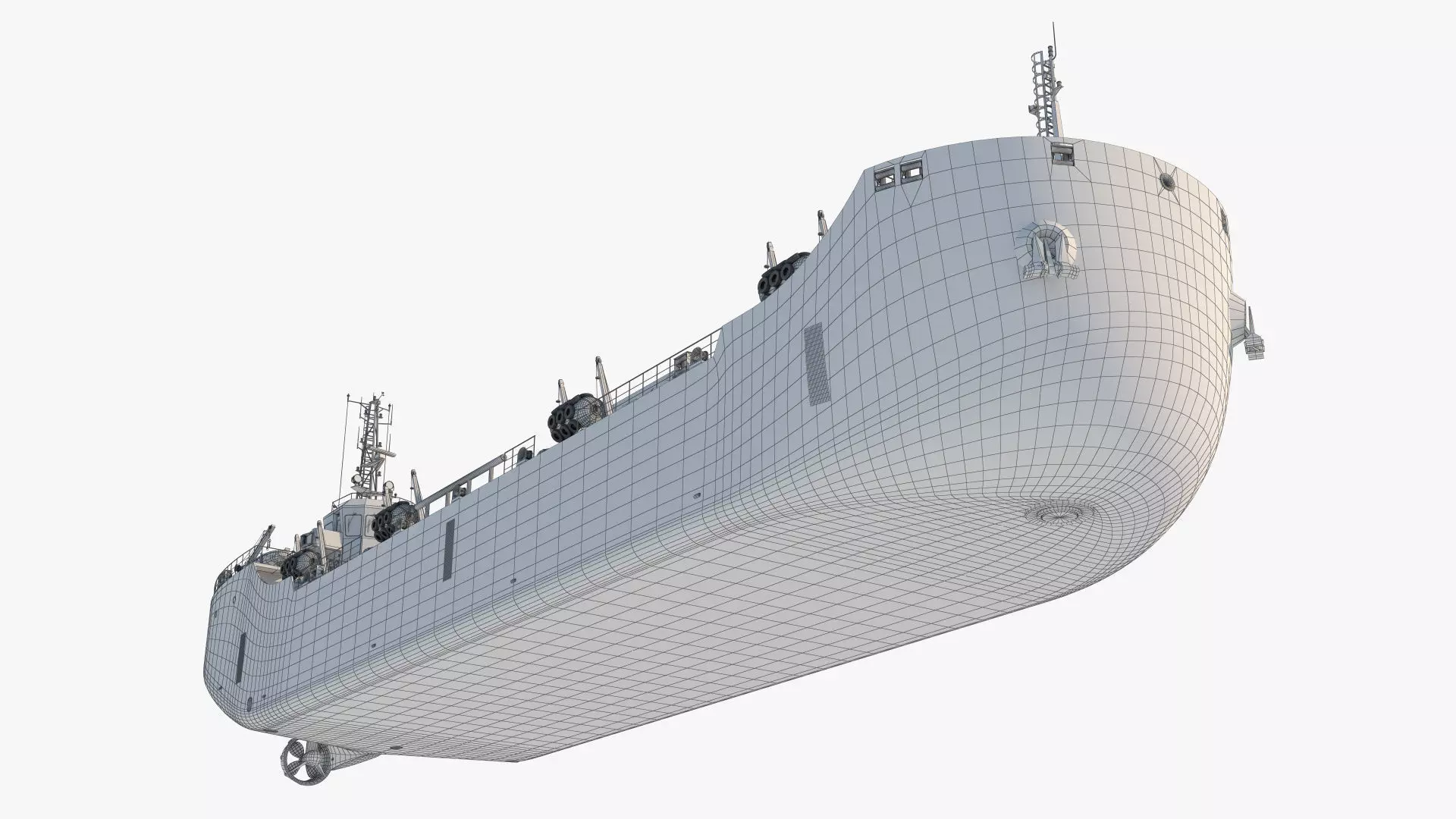 Bunker Tanker Vessel Detailed 3D Model 3D model_15