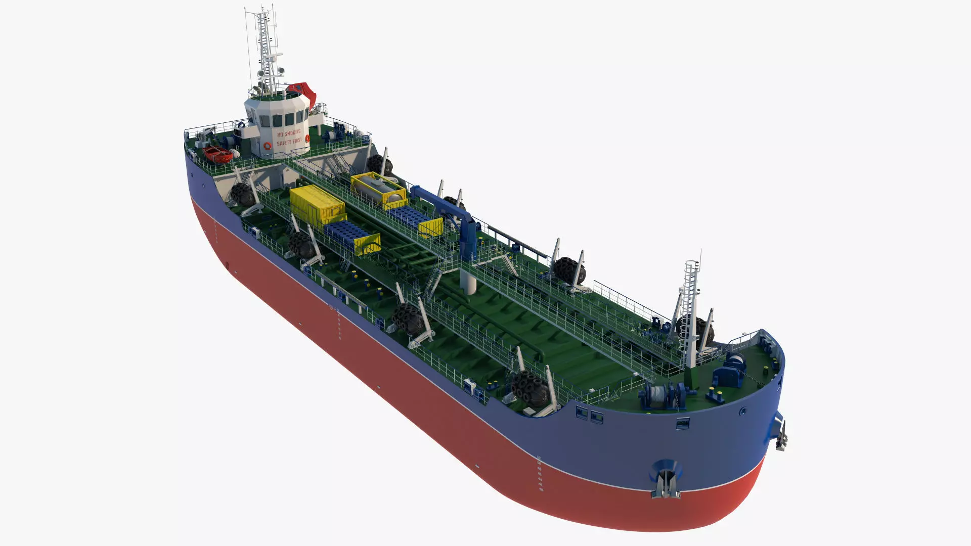 Bunker Tanker Vessel Detailed 3D Model 3D model_5