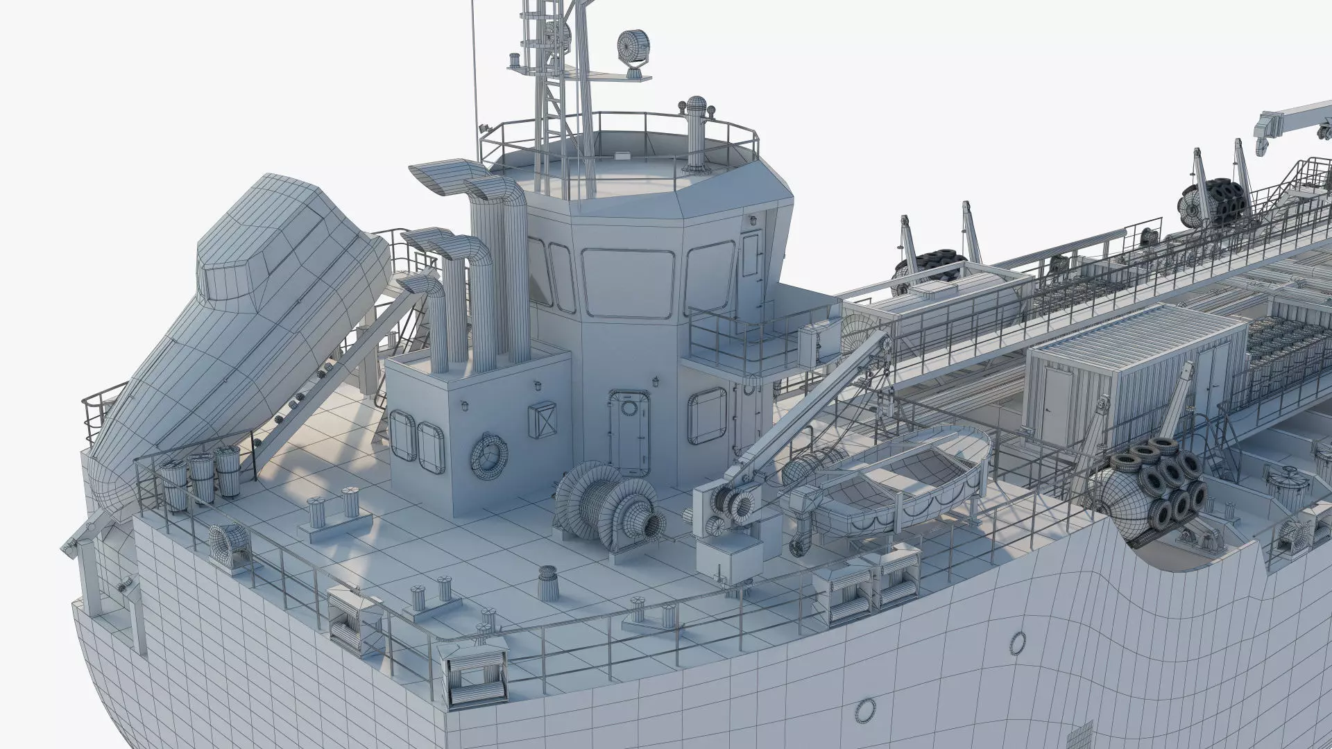 Bunker Tanker Vessel Detailed 3D Model 3D model_18