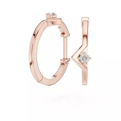 Diamond Hoops Earrings 3dm stl renders animation videos details