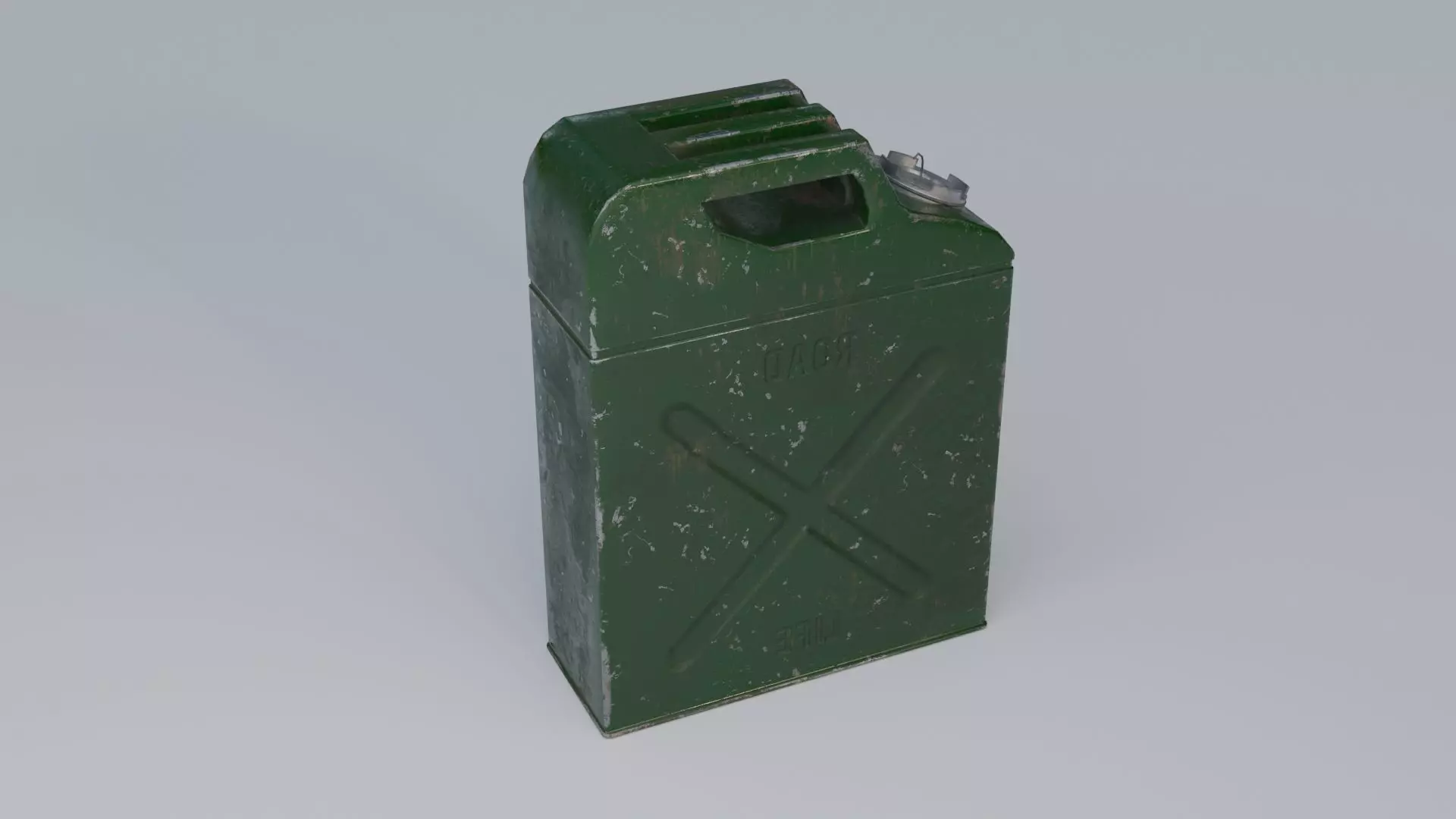 Jerrycan Low-poly 3D model_14