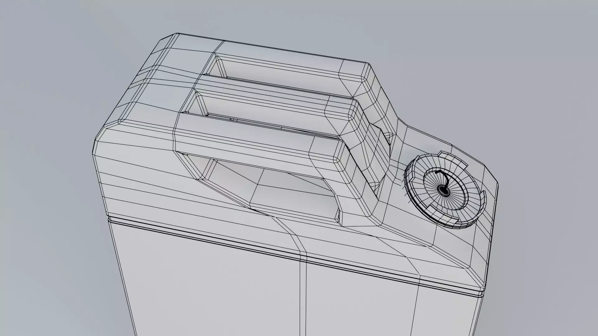 Jerrycan Low-poly 3D model_17