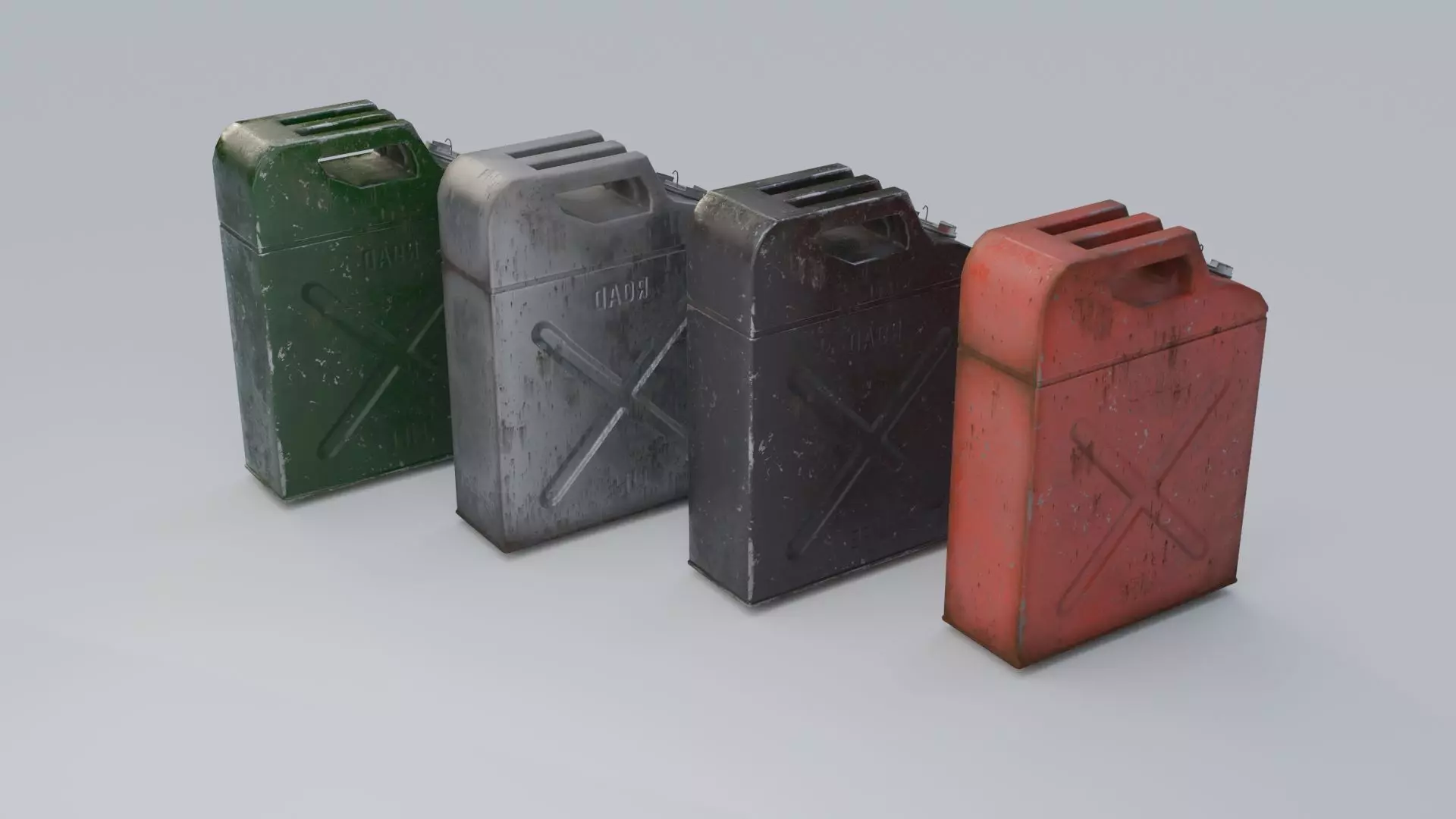 Jerrycan Low-poly 3D model_3