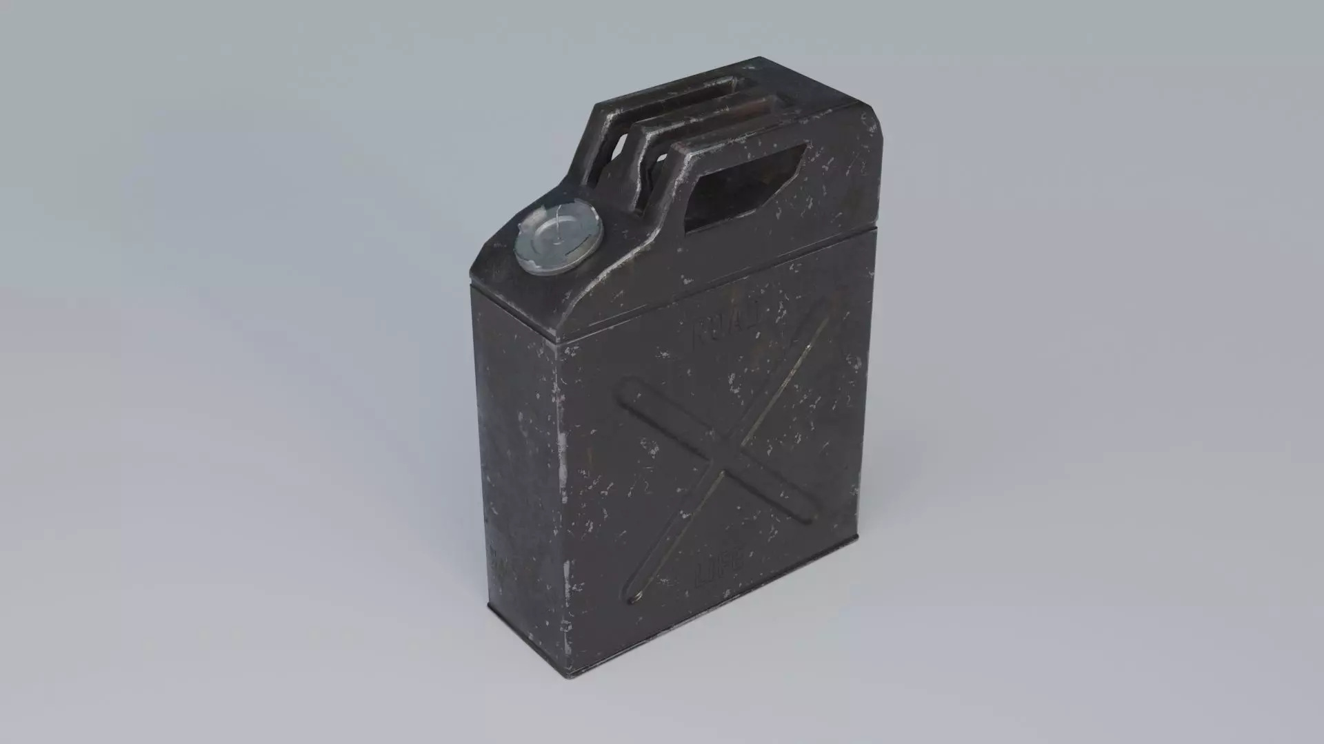 Jerrycan Low-poly 3D model_9