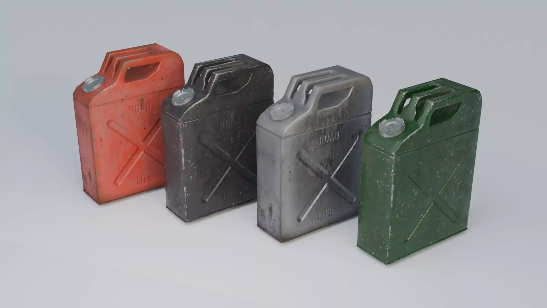 Jerrycan Low-poly 3D model_2