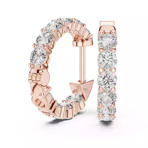Diamond Hoops Earrings 3dm stl renders animation videos details
