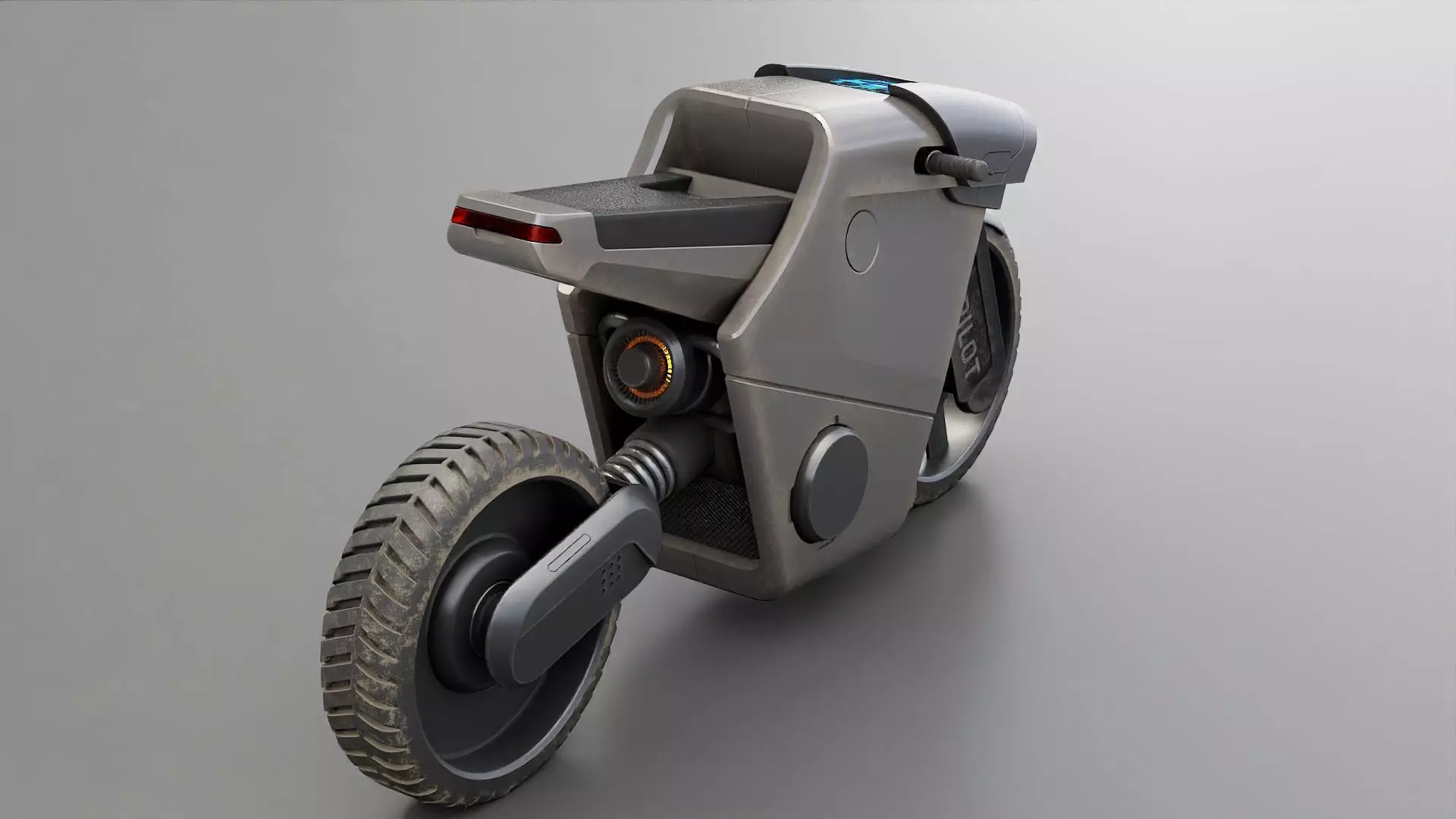 CYBER BIKE-01 Rigged 3D model_7