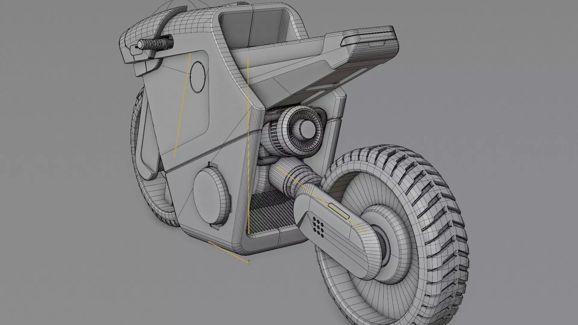 CYBER BIKE-01 Rigged 3D model_39