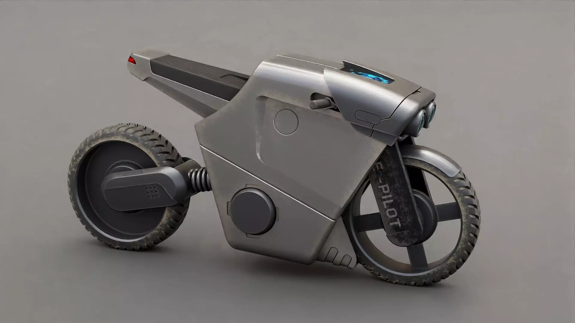 CYBER BIKE-01 Rigged 3D model_1