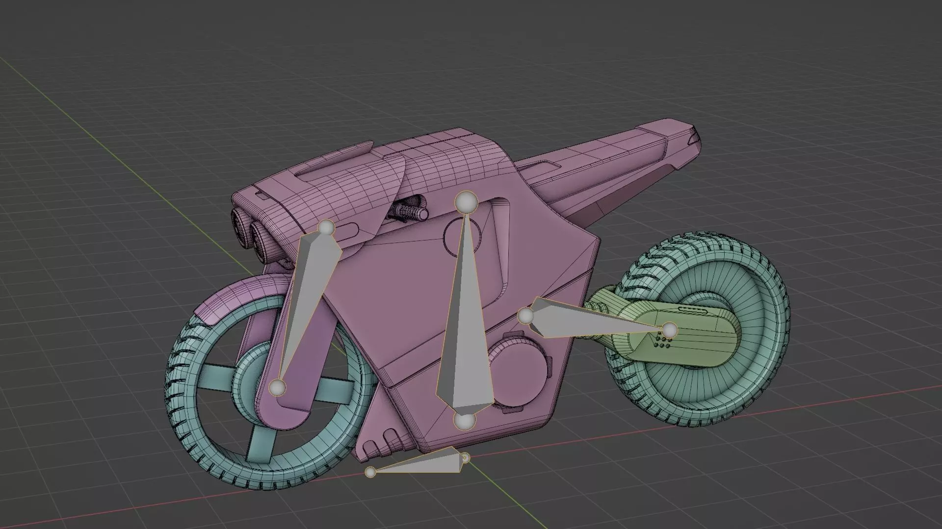 CYBER BIKE-01 Rigged 3D model_35