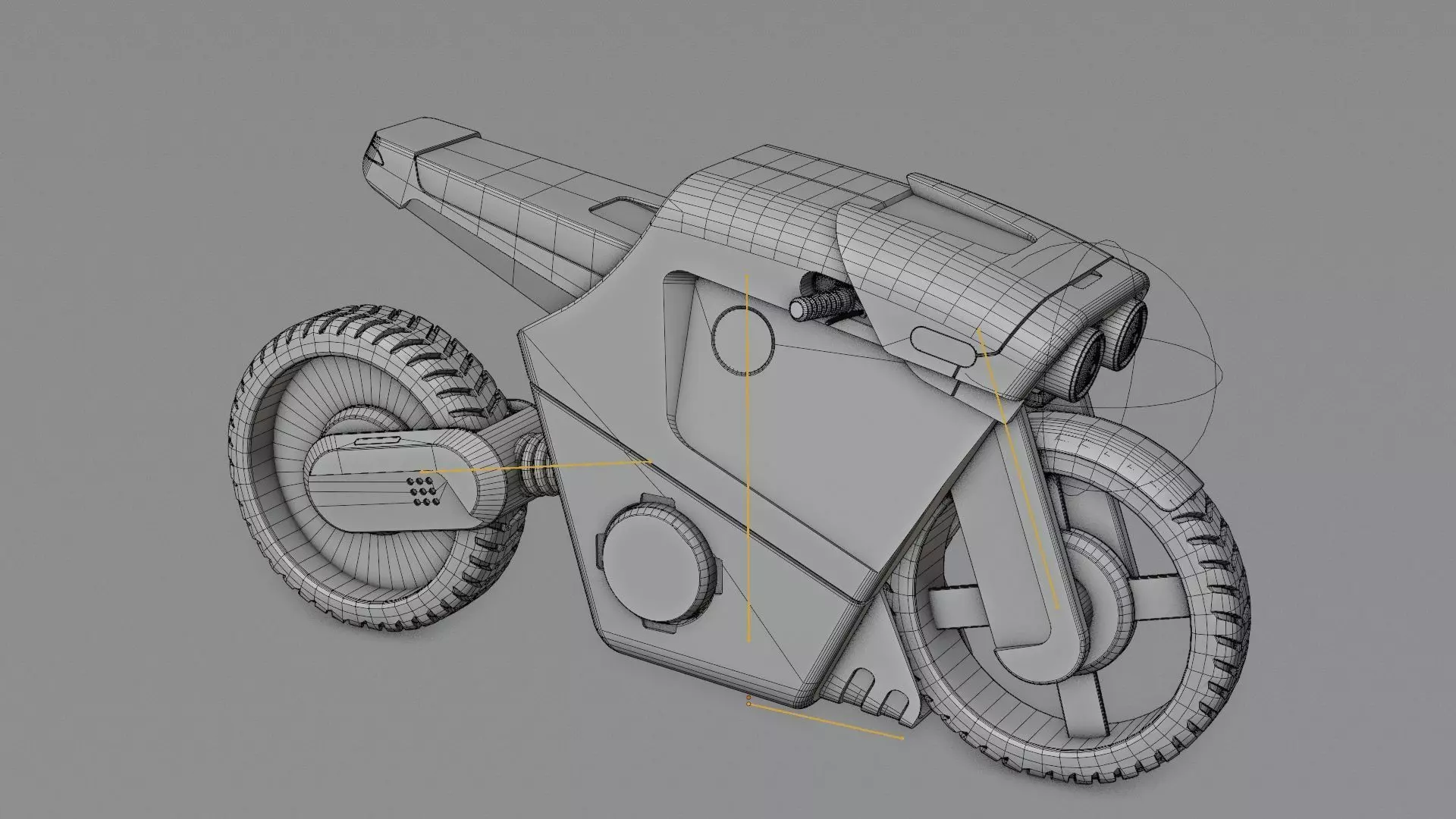 CYBER BIKE-01 Rigged 3D model_38