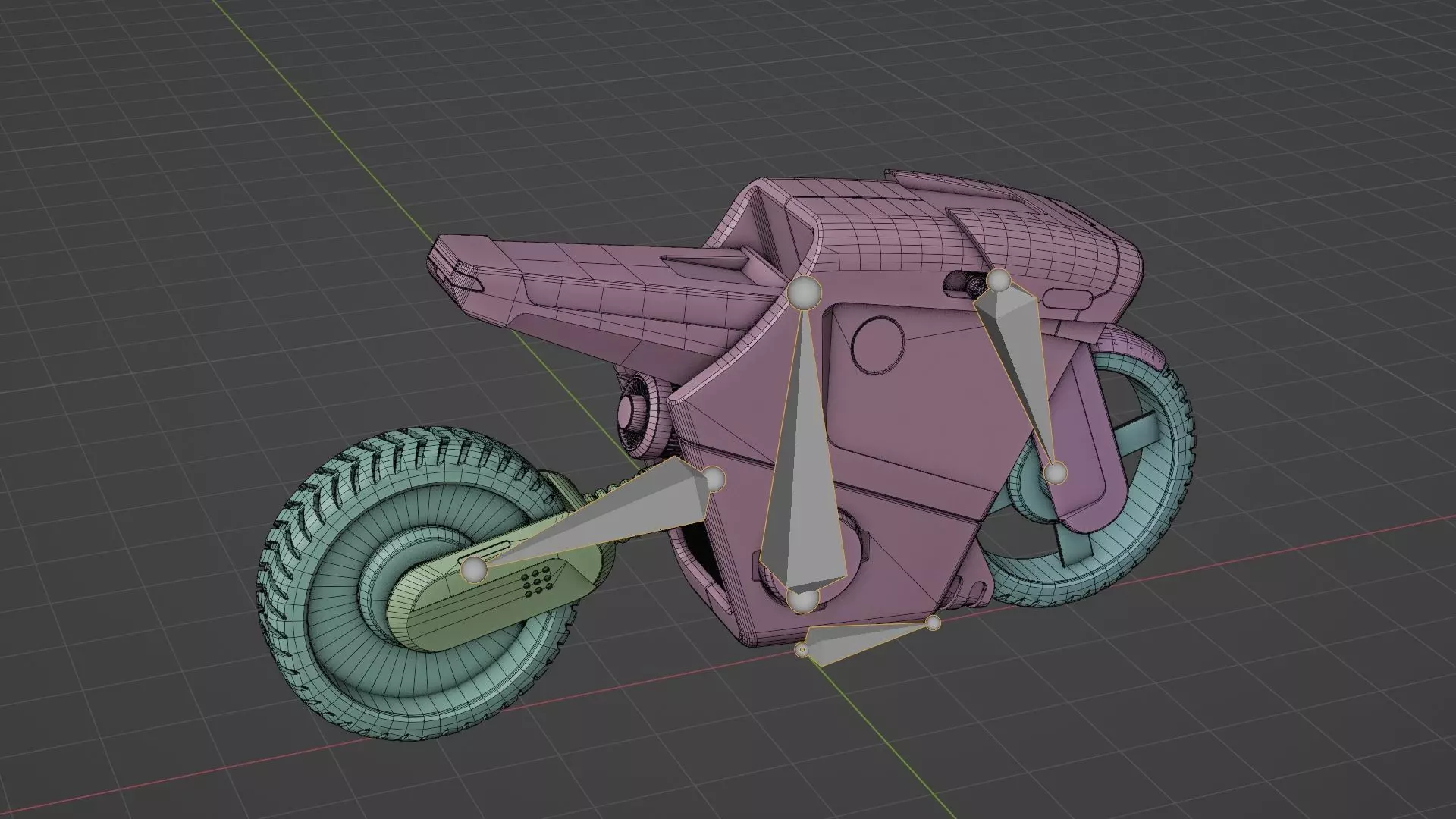 CYBER BIKE-01 Rigged 3D model_36