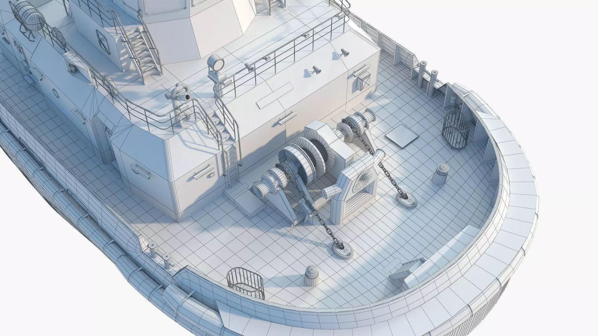 Icebreaker Harbor Tug  Realistic Detailed 3D Model 3D model_12