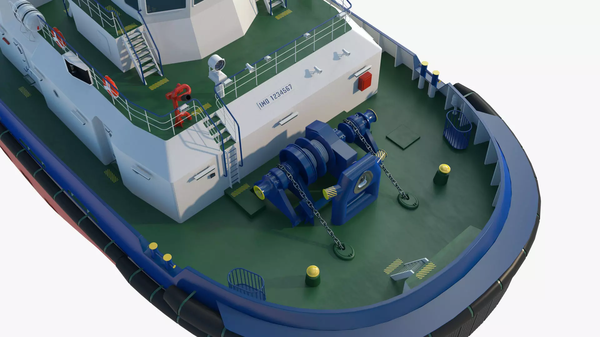 Icebreaker Harbor Tug  Realistic Detailed 3D Model 3D model_4