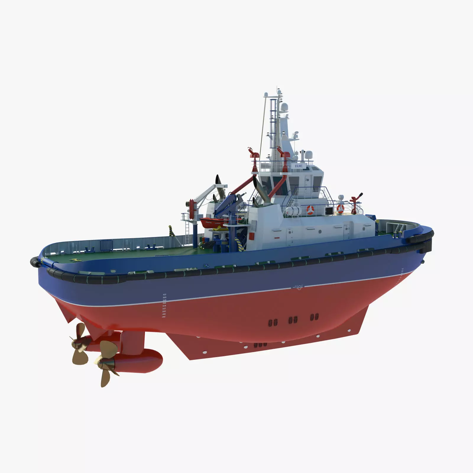 Icebreaker Harbor Tug  Realistic Detailed 3D Model 3D model_0