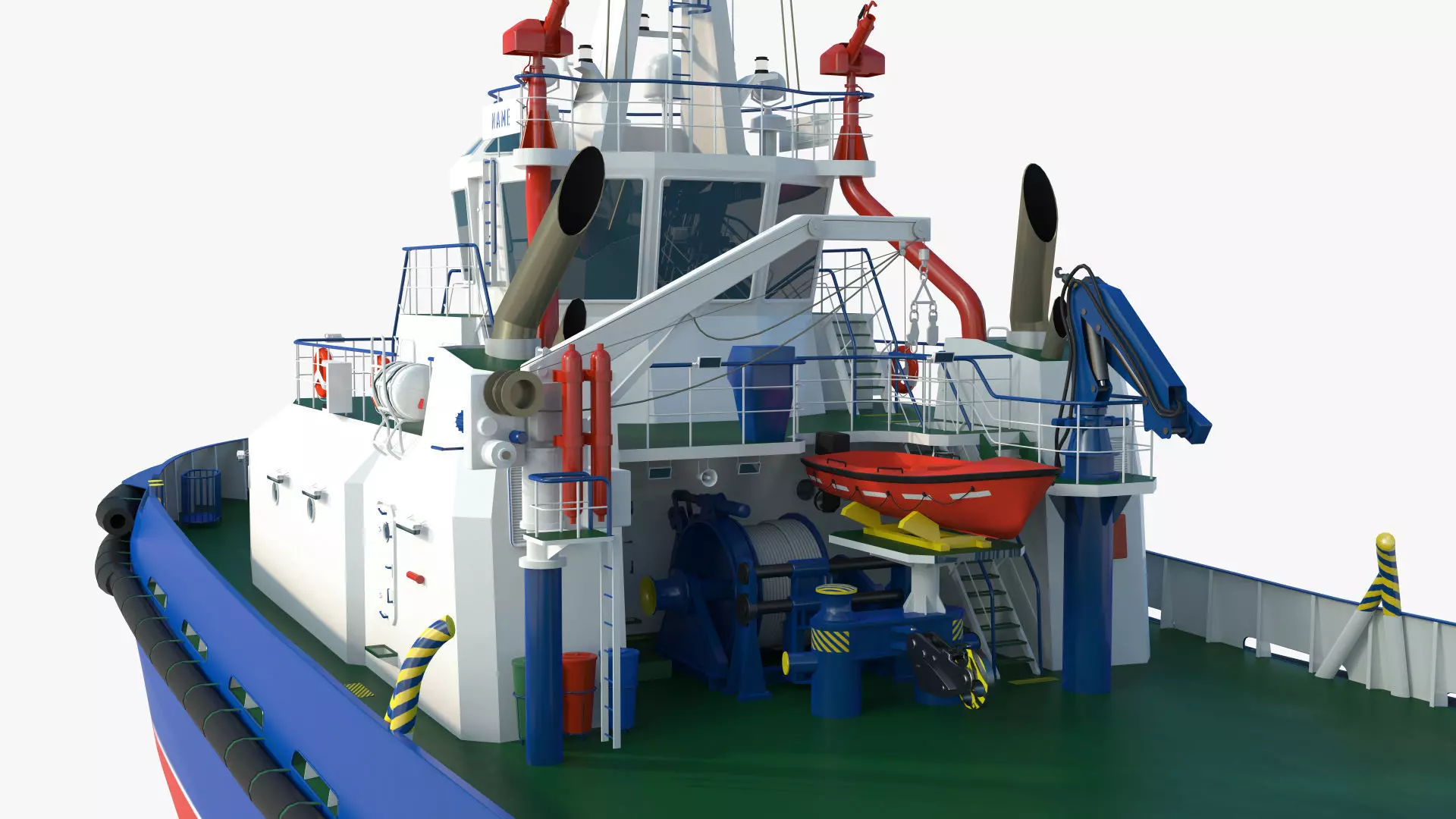 Icebreaker Harbor Tug  Realistic Detailed 3D Model 3D model_5