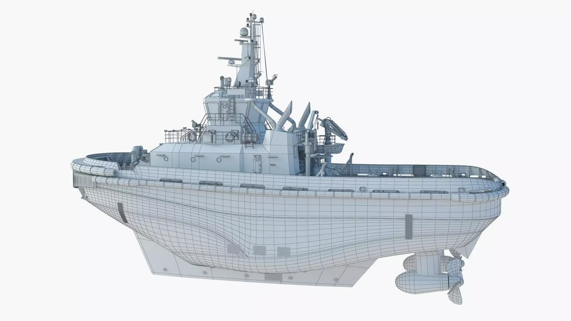 Icebreaker Harbor Tug  Realistic Detailed 3D Model 3D model_9