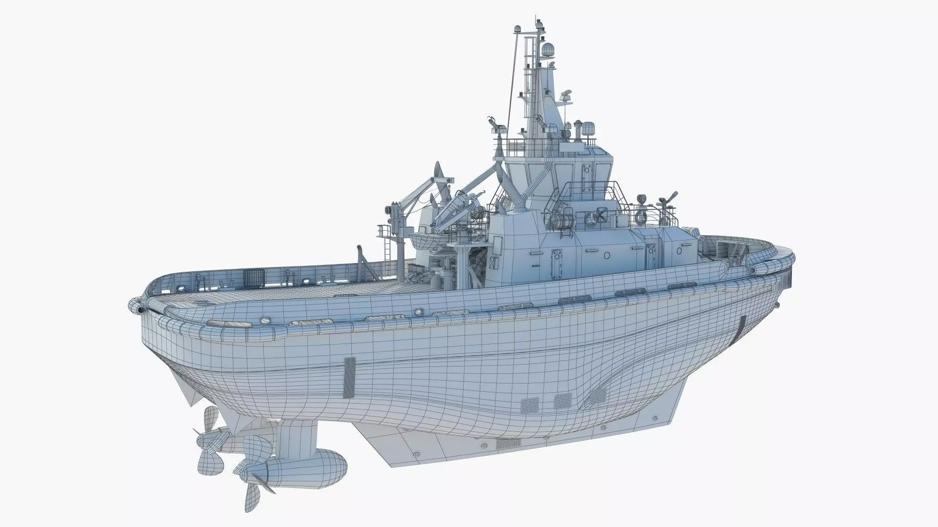 Icebreaker Harbor Tug  Realistic Detailed 3D Model 3D model_7