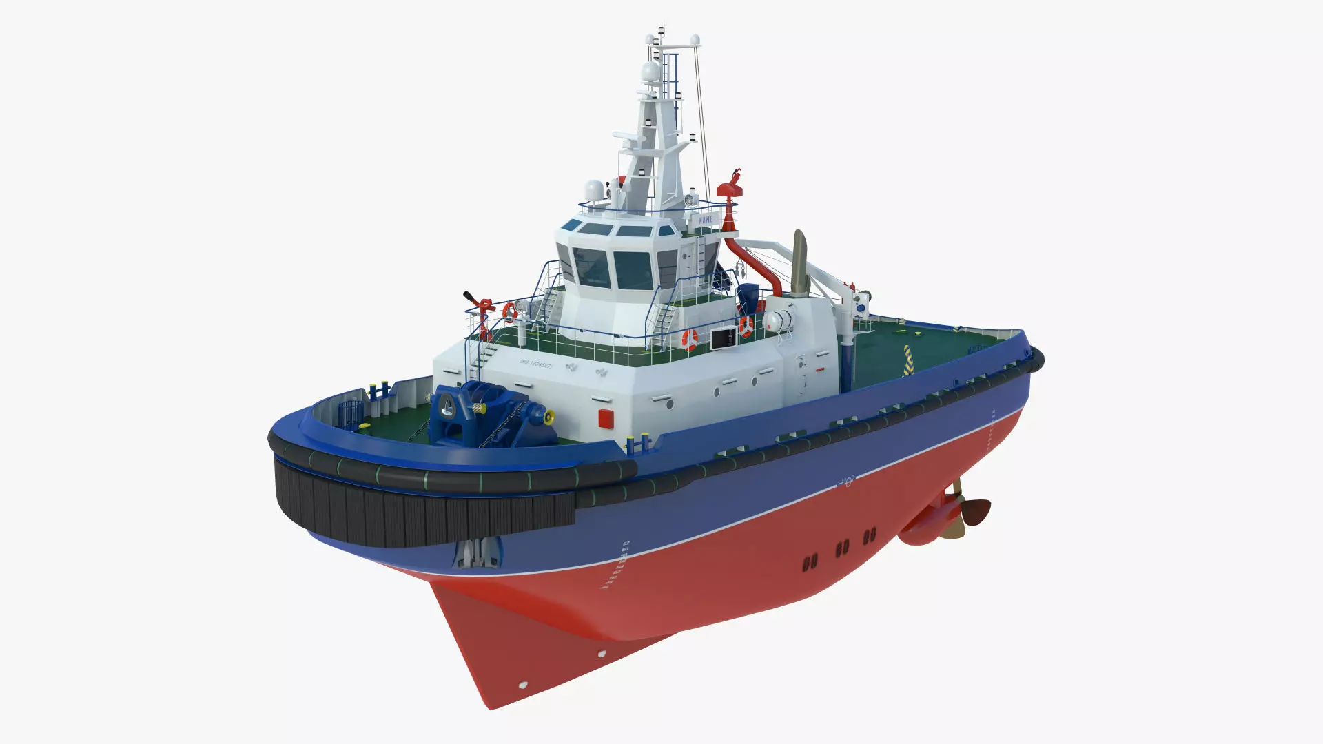 Icebreaker Harbor Tug  Realistic Detailed 3D Model 3D model_3