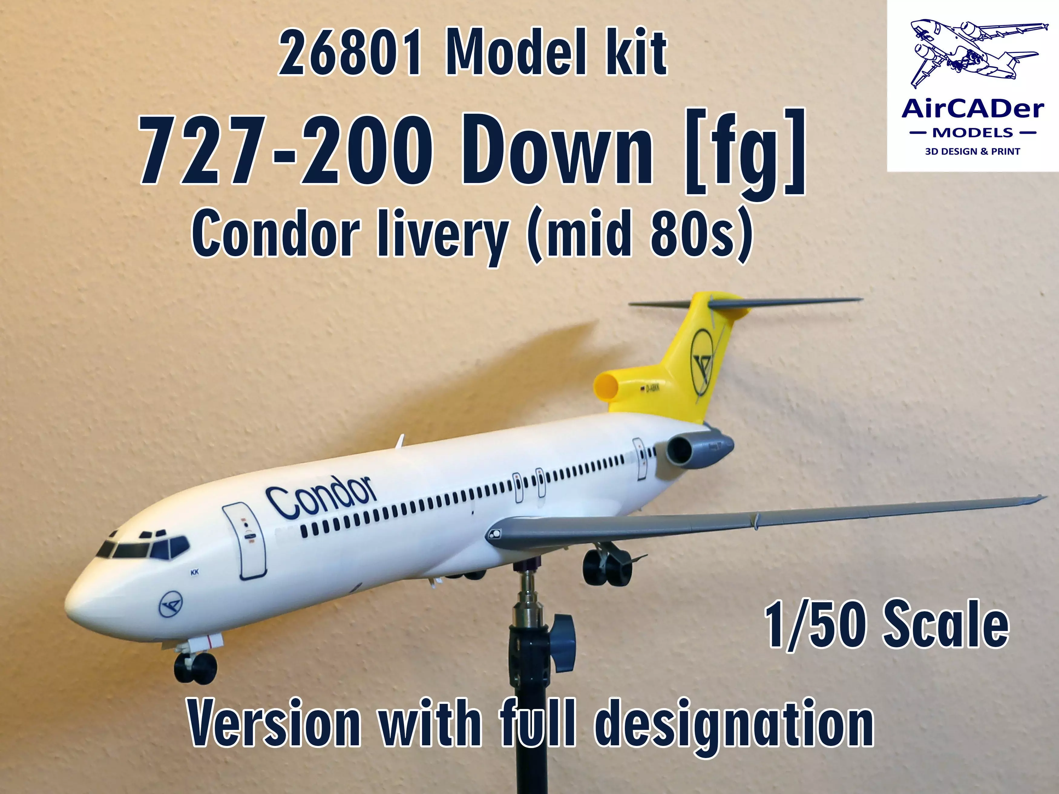 26801 Model kit Boeing 727-200 Down 3D print model_0