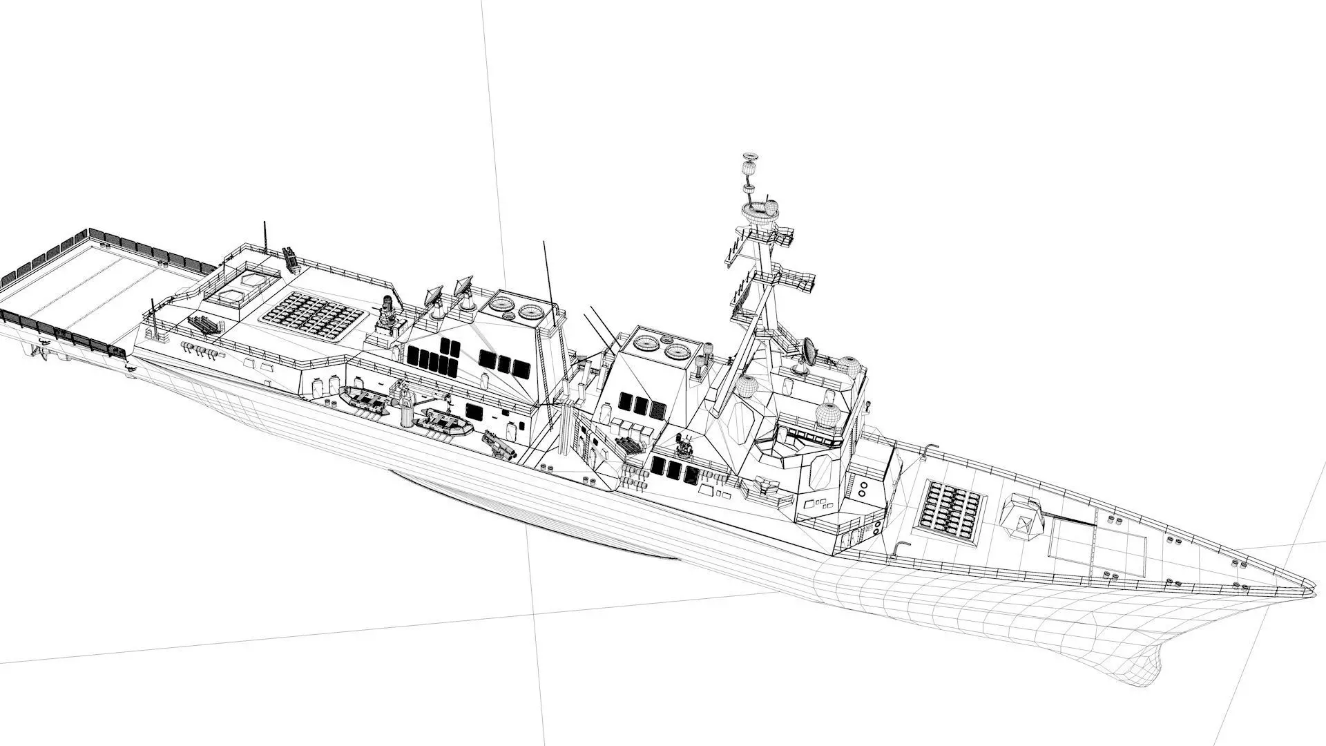 USS Mustin 3D model_8