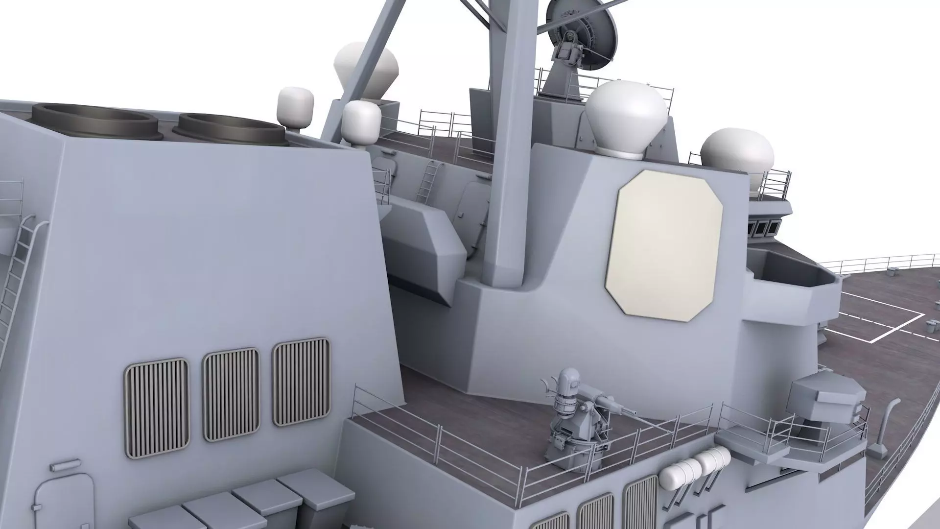 USS Mustin 3D model_7