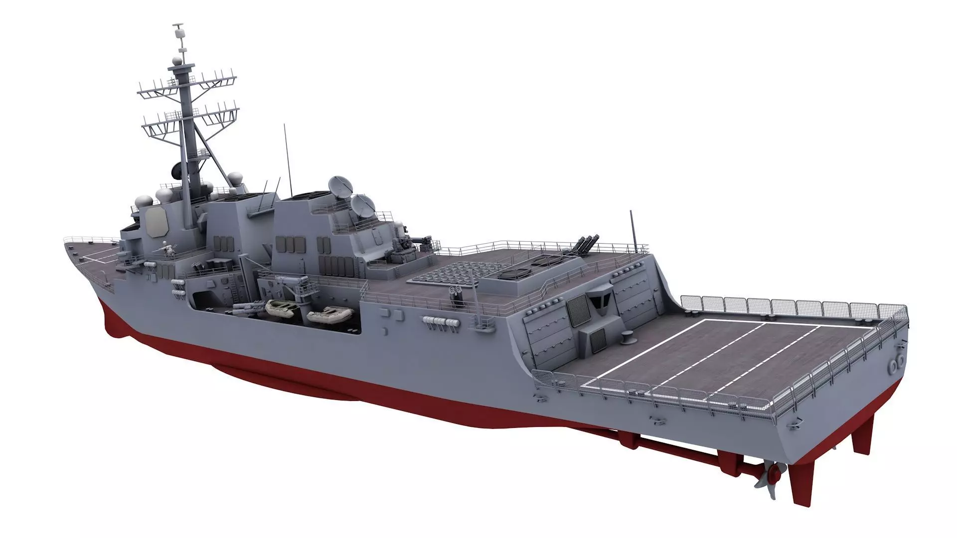 USS Mustin 3D model_2