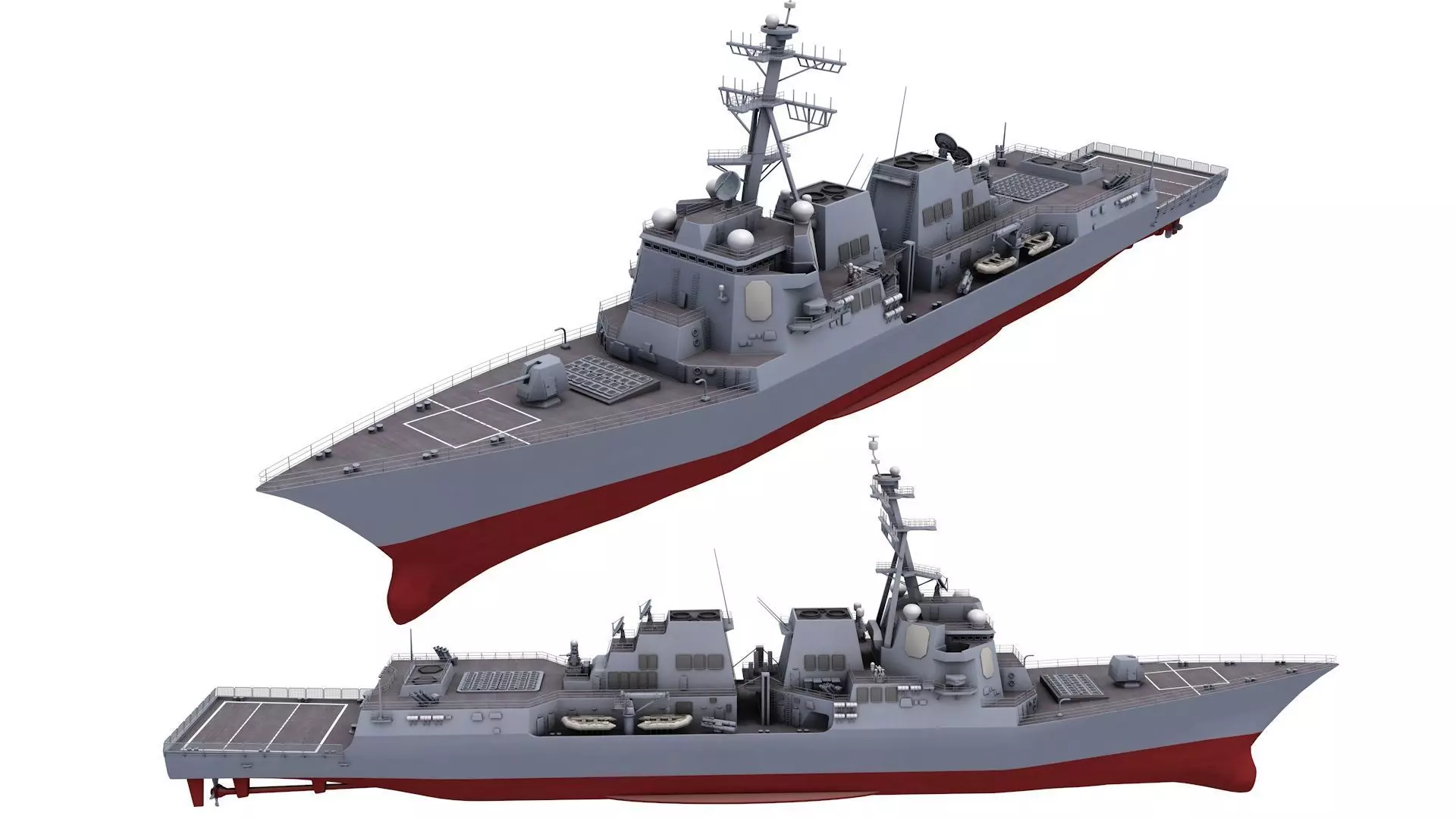 USS Mustin 3D model_0
