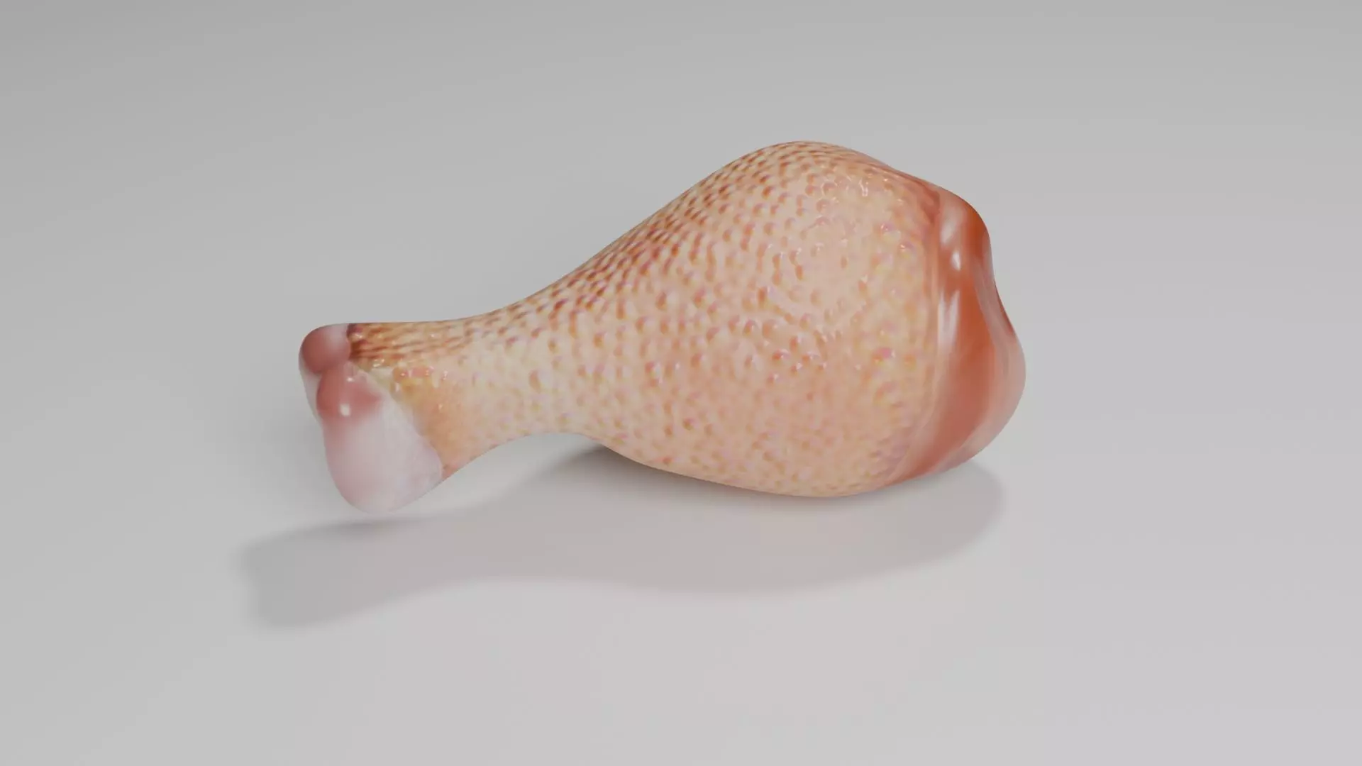 Chicken Leg Low-poly 3D model_0